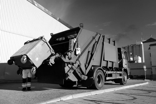 Professional waste clearance team at a Southkensington site